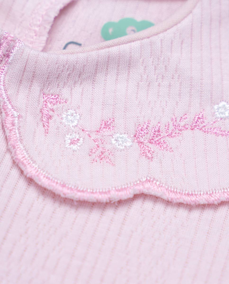 Babygrow em algodão FS Baby Rosa-3