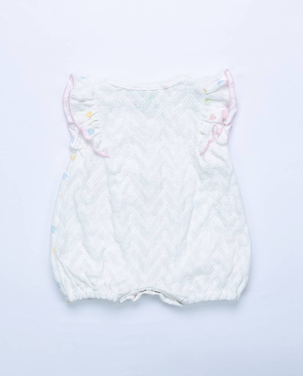 Macacão em tecido bordado FS Baby Branco-6