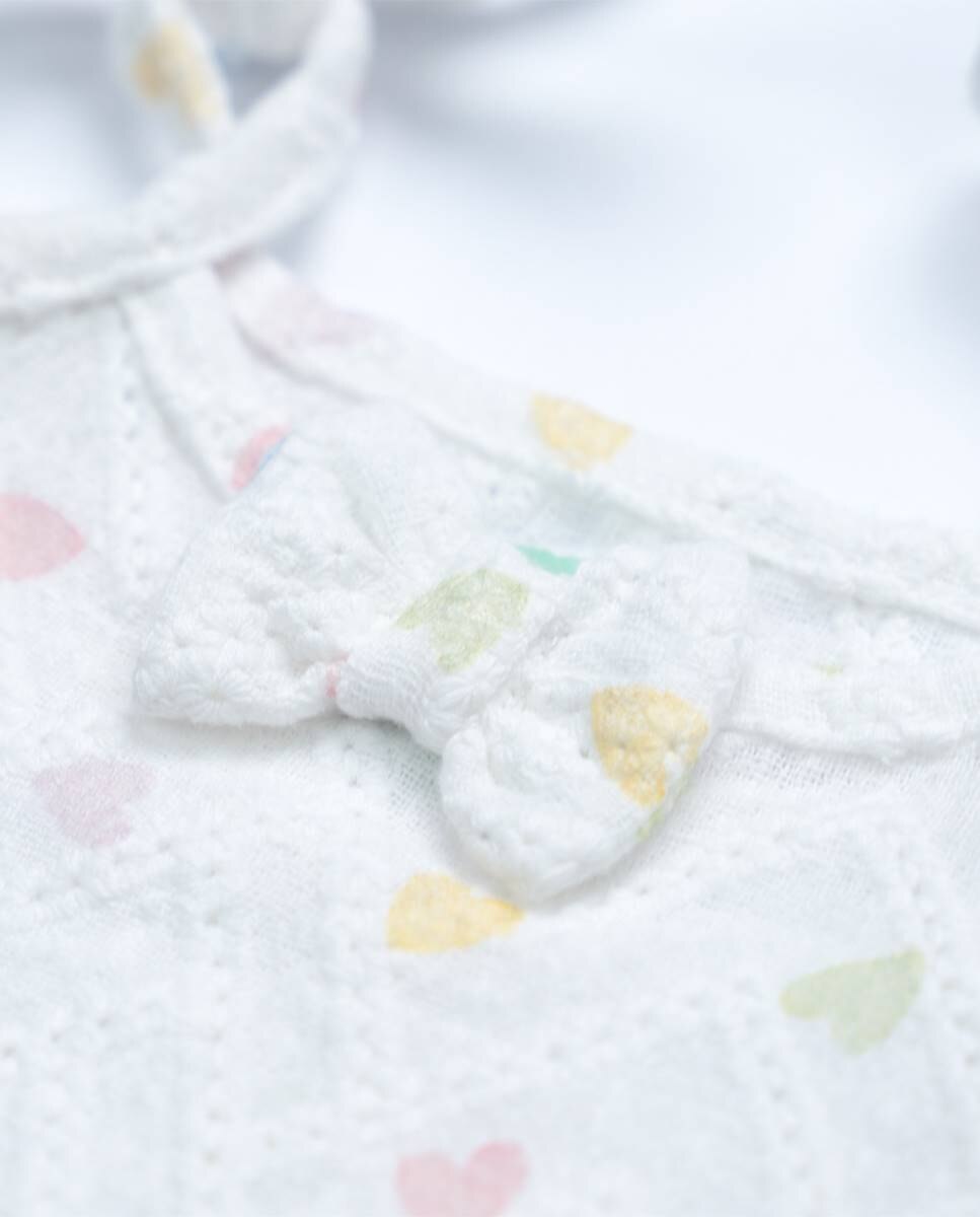 Vestido em tecido bordado FS Baby Branco-4