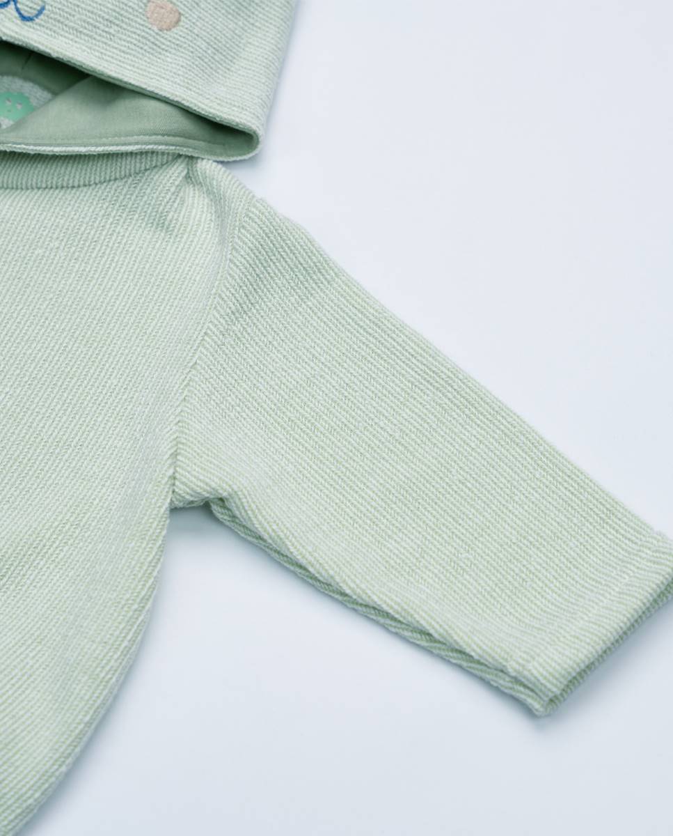 Casaco em felpa com capuz FS Baby Verde-5