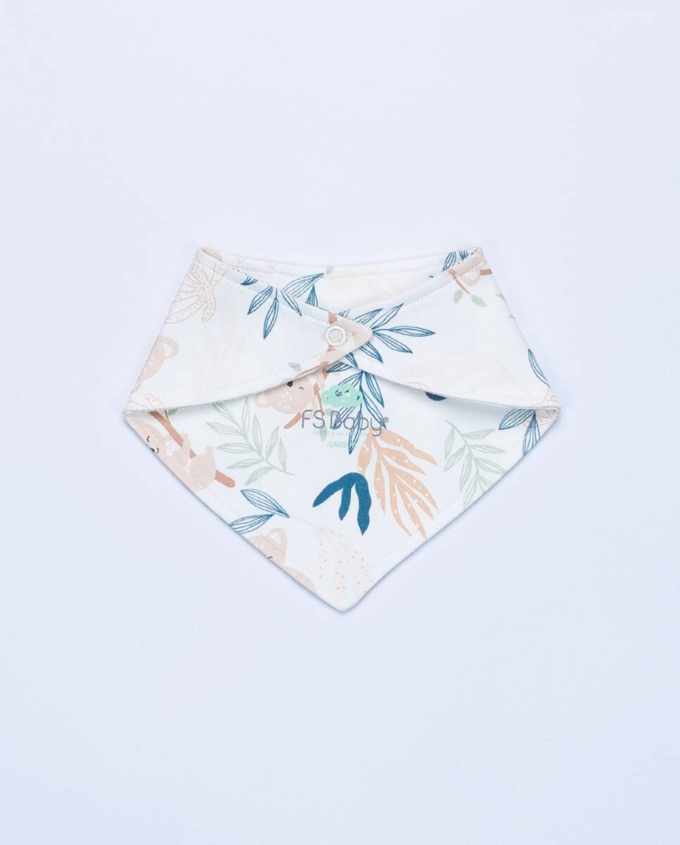 Babete lenço em algodão orgânico FS Baby Multicolor-6