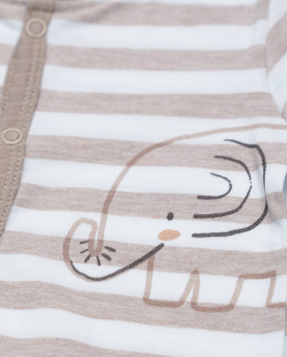 Babygrow em algodão FS Baby Taupe-3