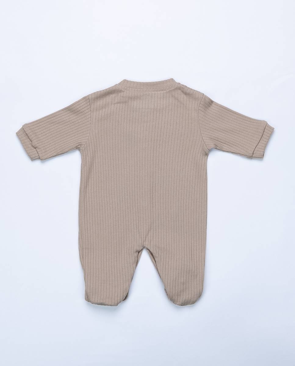 Babygrow em algodão canelado FS Baby Taupe-6