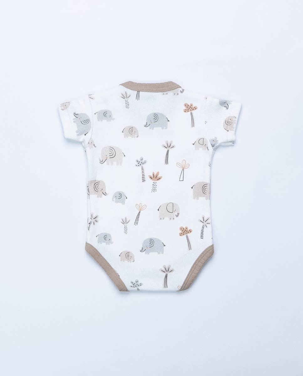 Body em algodão canelado FS Baby Bege-6