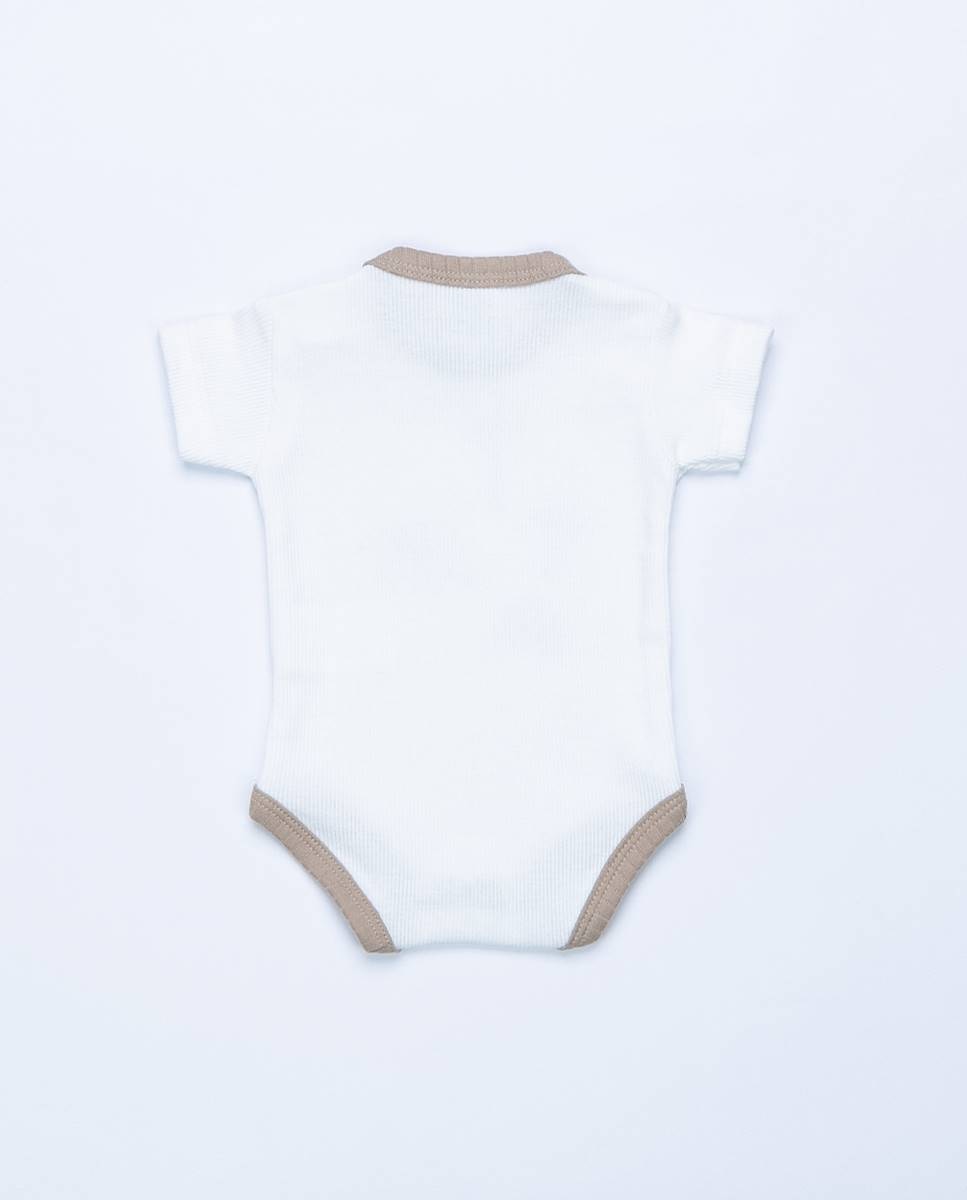 Body em algodão canelado FS Baby Bege-6