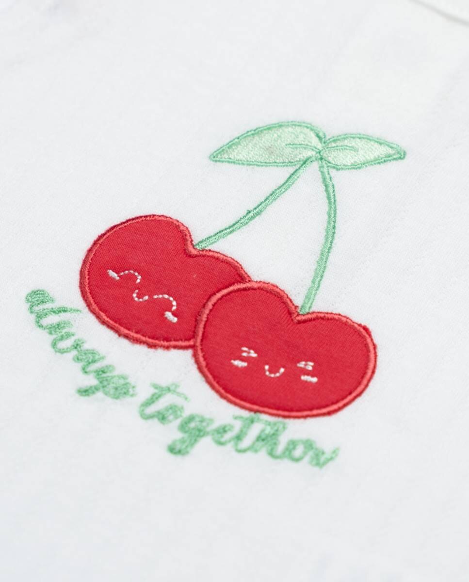 Conjunto de body e tapa fraldas em algodão FS Baby Branco-3