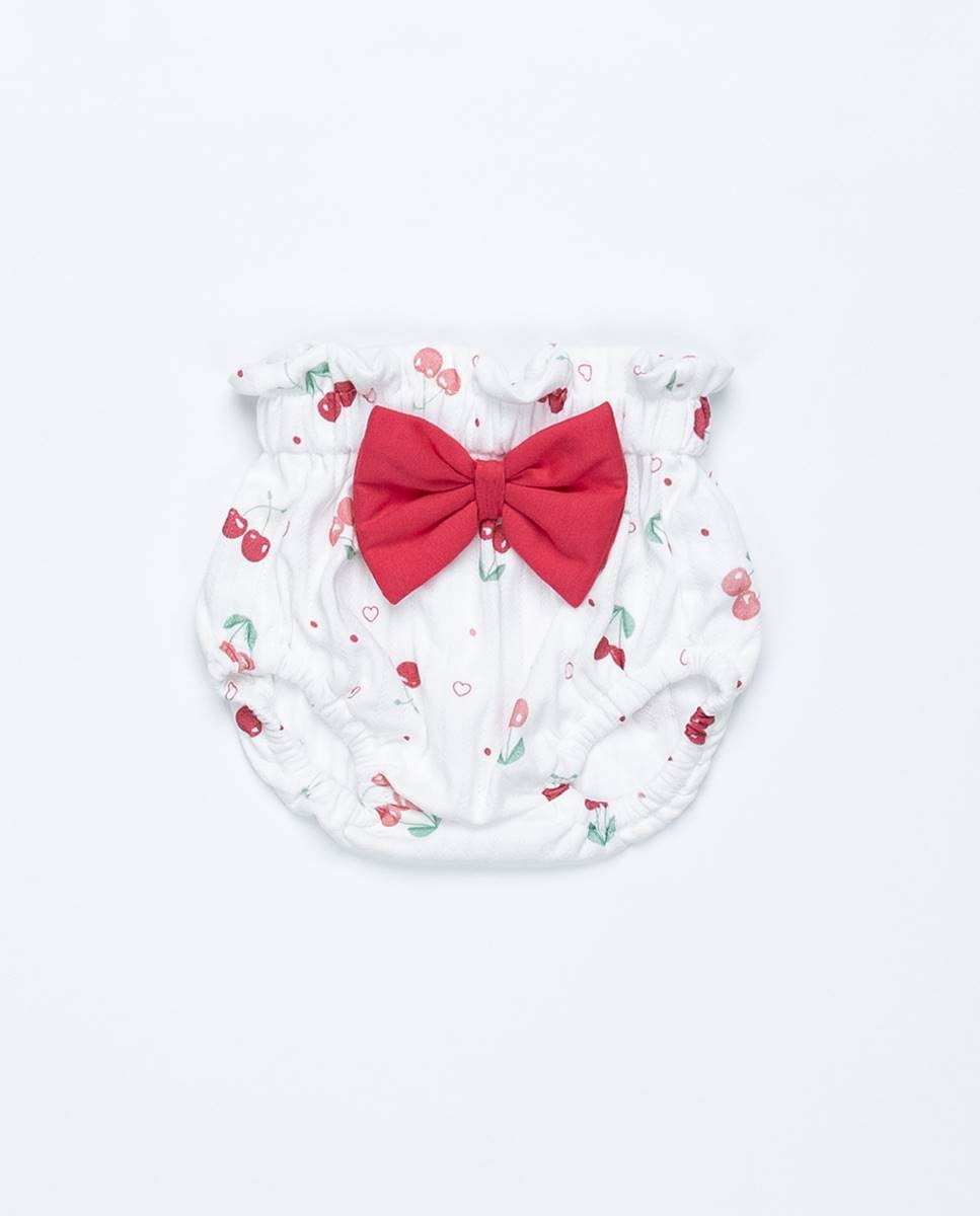 Conjunto de body e tapa fraldas em algodão FS Baby Branco-5