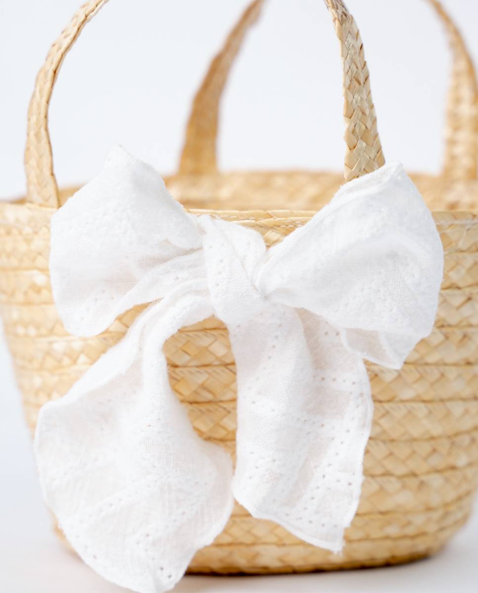 Cesta de palha FS Baby Branco-3