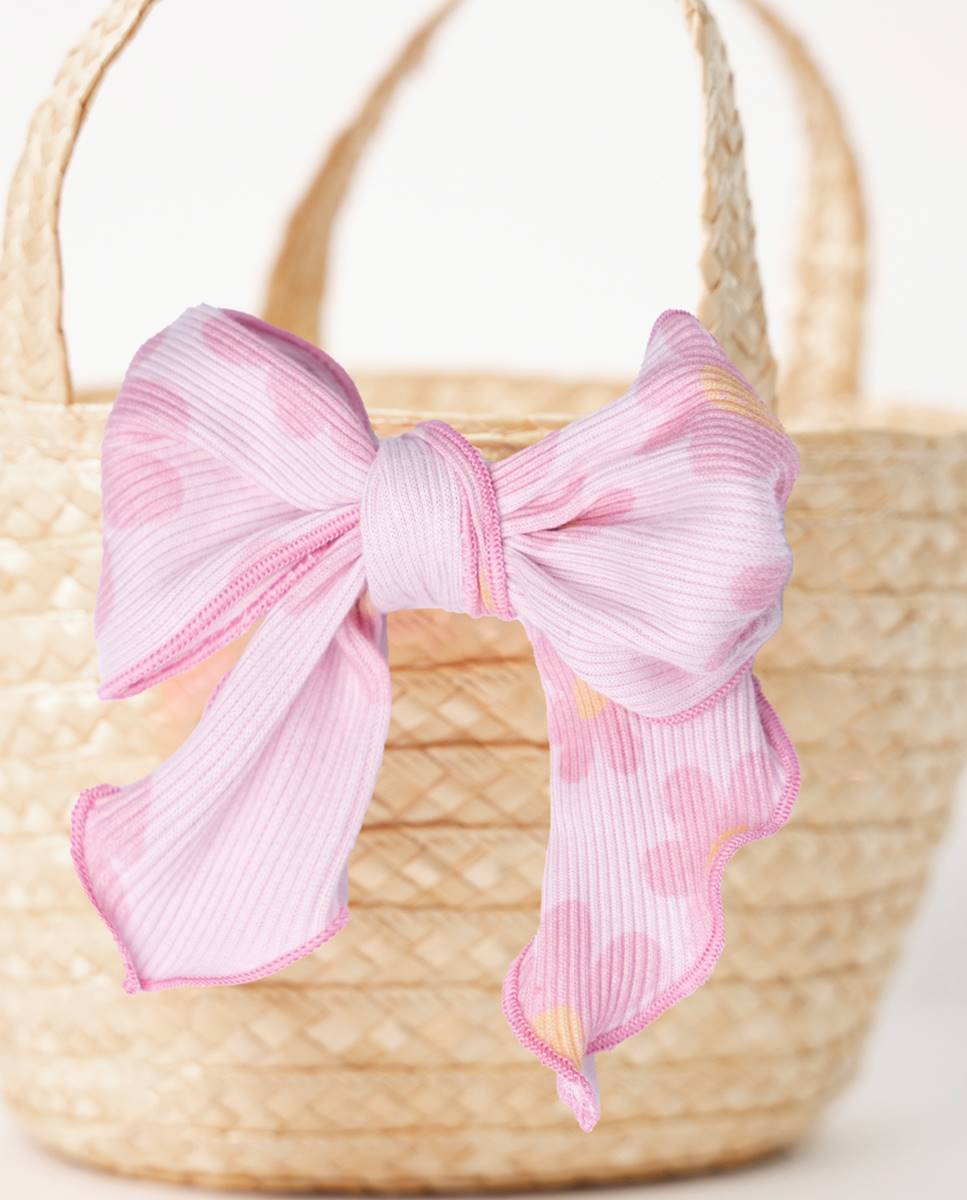 Cesta de palha FS Baby Rosa-3