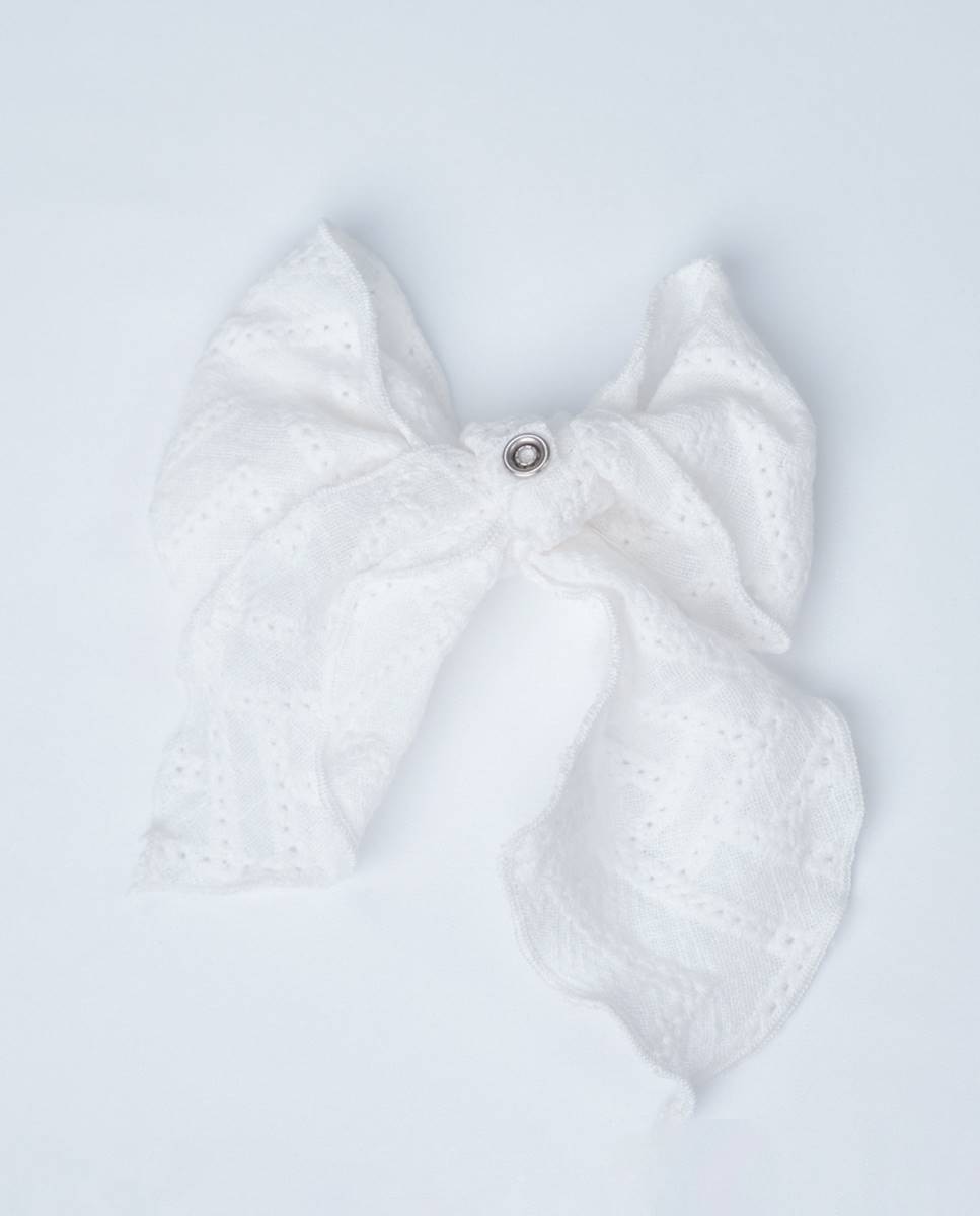 Laço de algodão, para chapéu e cesta de palha FS Baby Branco-3