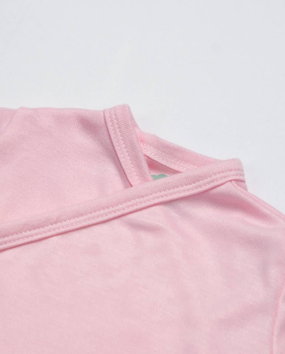 Conjunto de t-shirt e calças em bambu Rosa-3