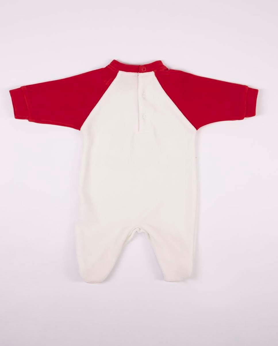 Babygrow em veludo Vermelho-6
