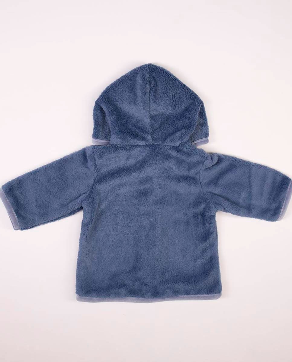 Casaco polar com fecho e capuz Azul-índigo-5