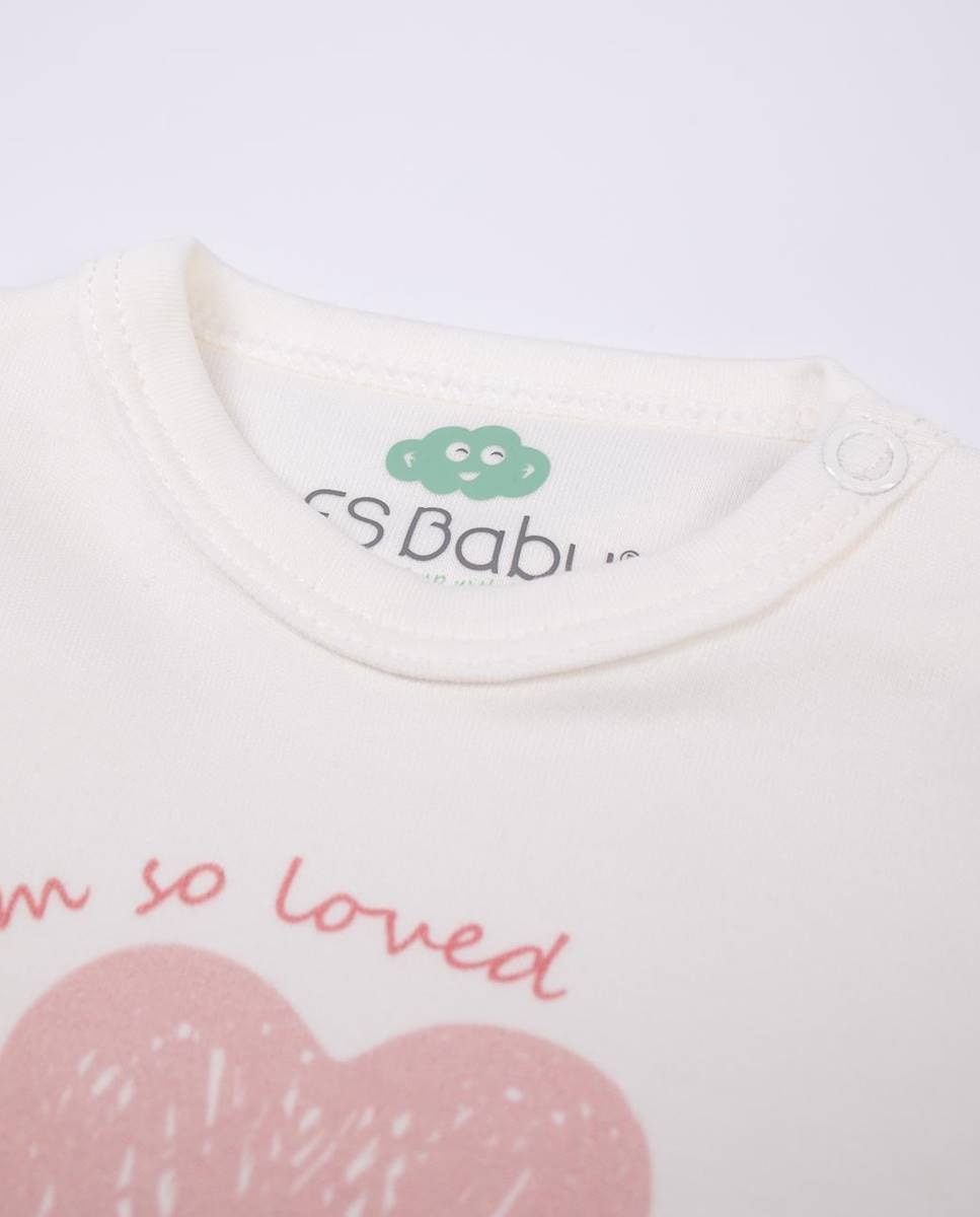 Body de manga comprida em algodão Branco-2