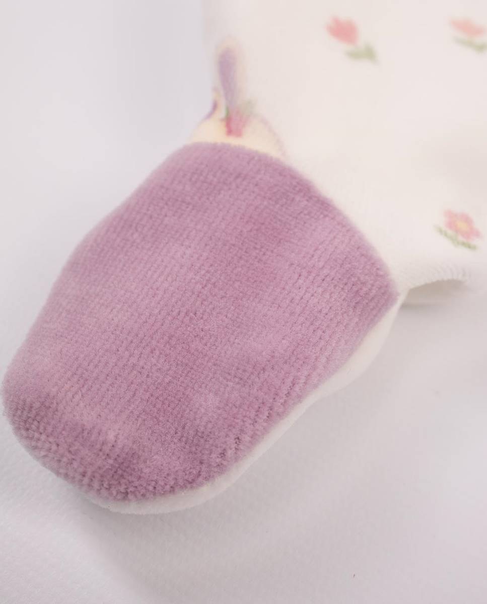 Babygrow em veludo orgânico Lilás-4