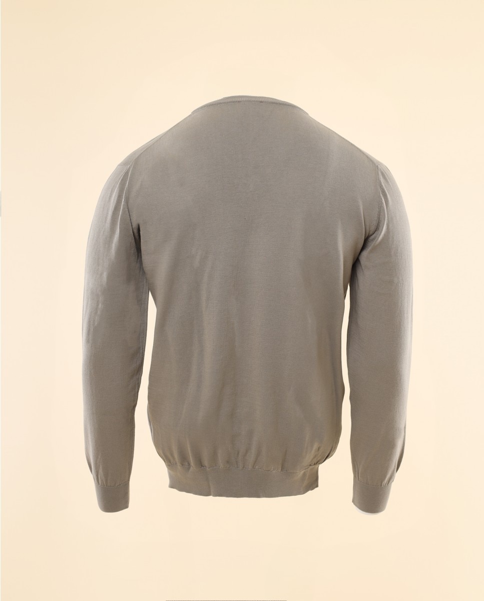 Camisola em Algodão 100% em Bege-claro Bege-5
