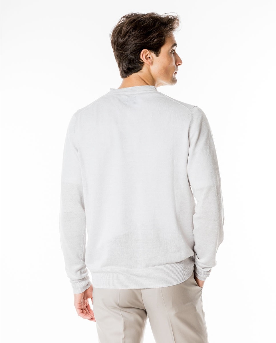 Camisola em Linho 100% em Cinzento-claro Cinzento-claro-2