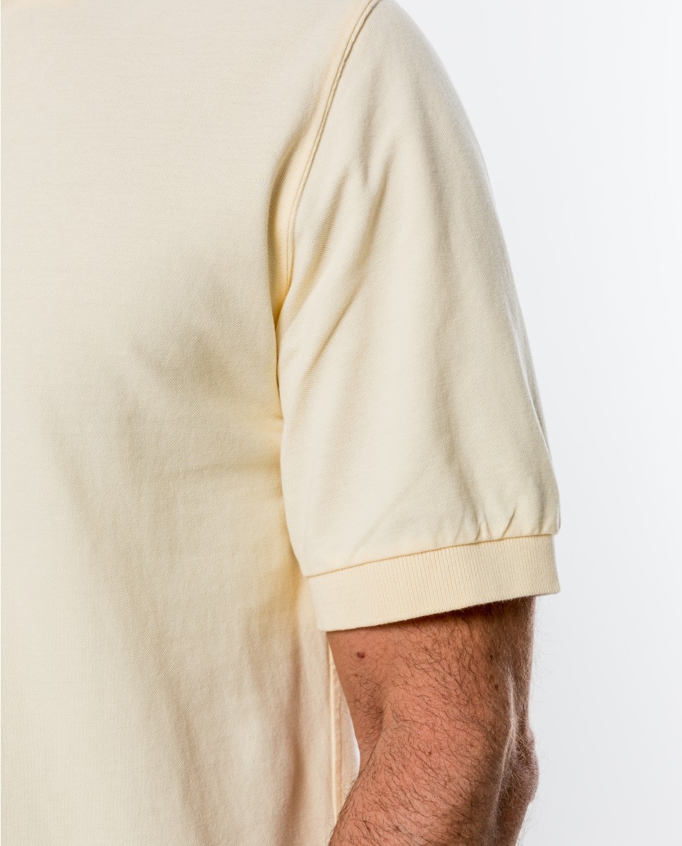 Polo Piqué em Amarelo-claro Amarelo-4