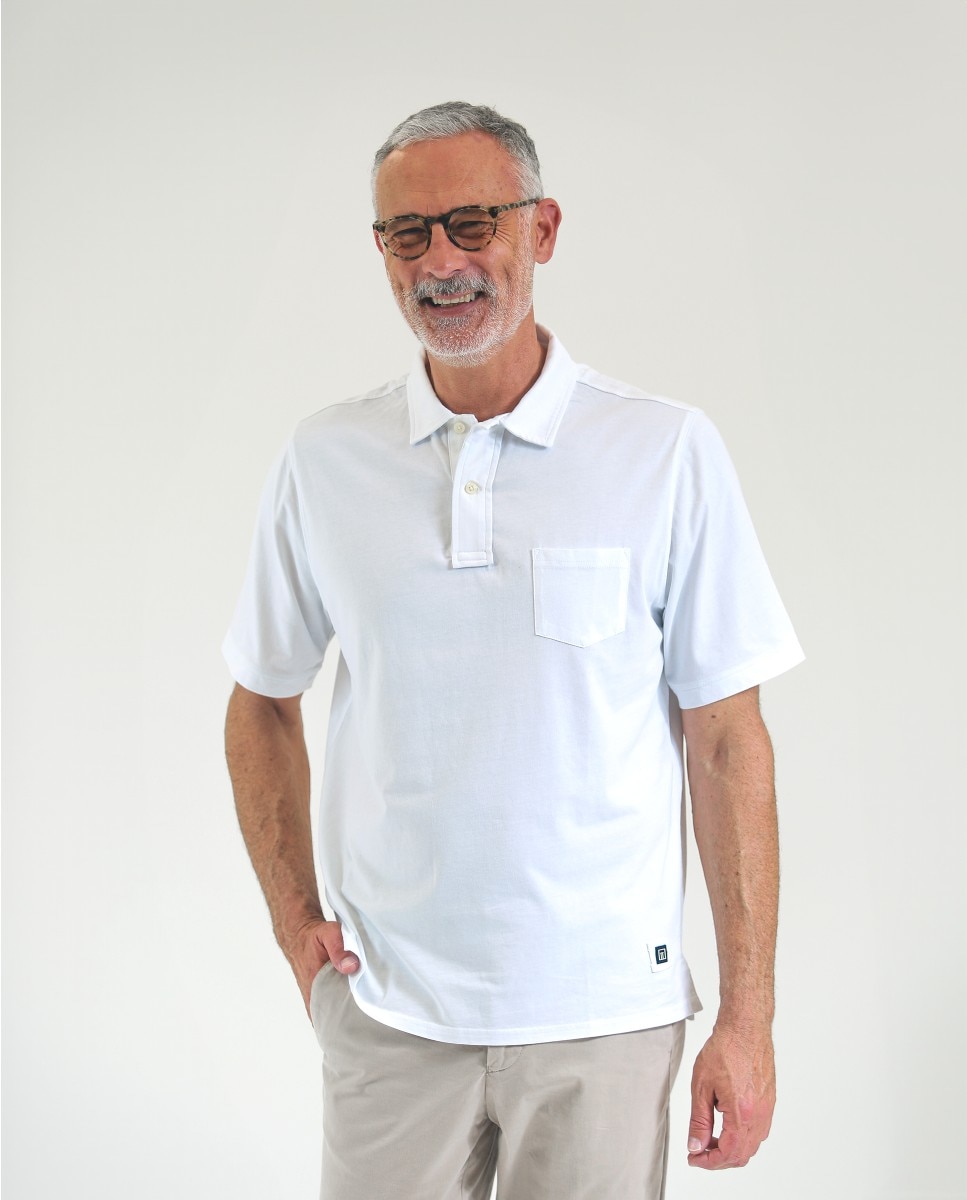 Polo Camisola em Branco Branco-1