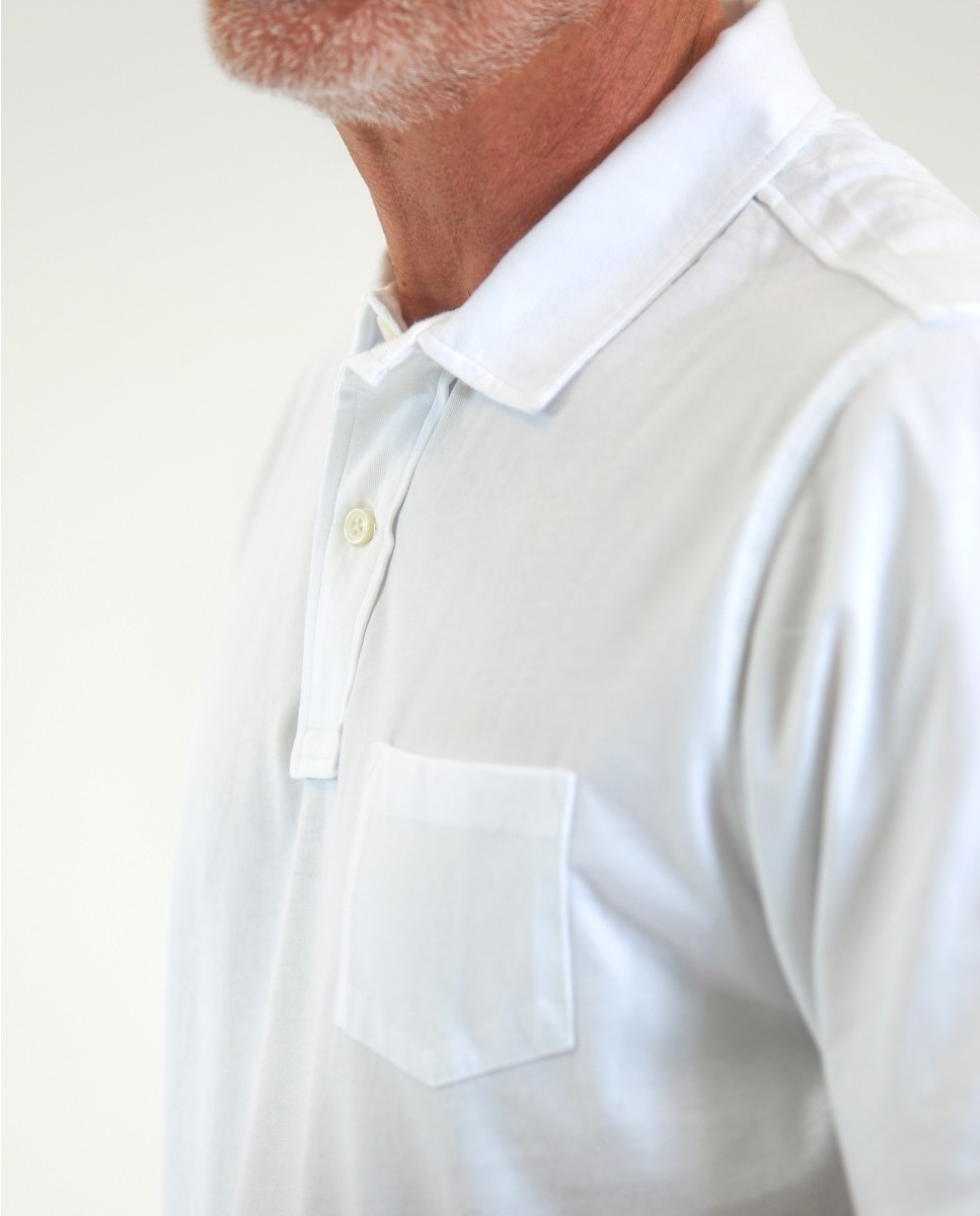 Polo Camisola em Branco Branco-3