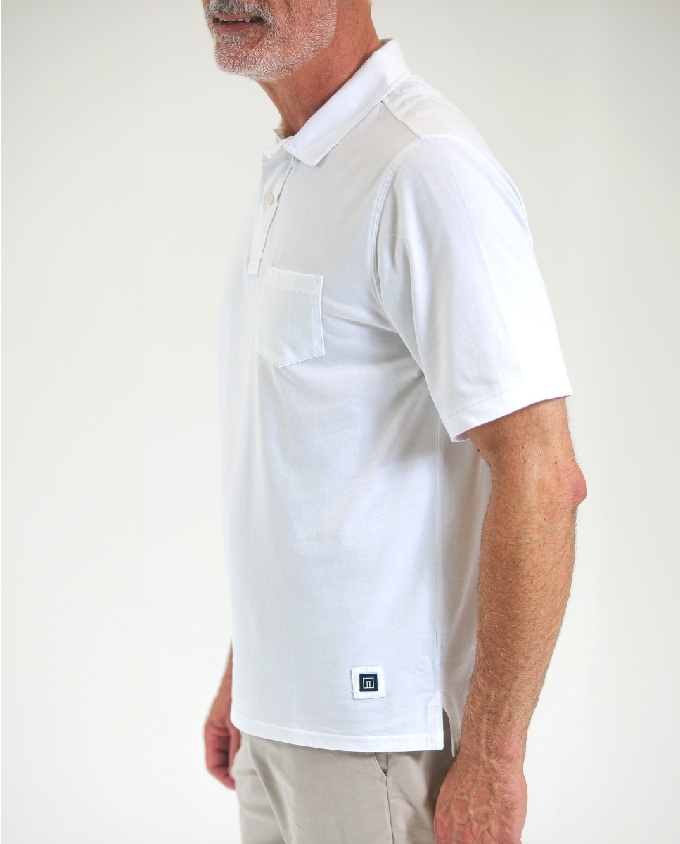 Polo Camisola em Branco Branco-4