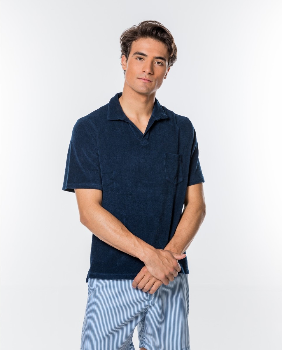 Polo Turco em Azul-escuro Azul-marinho-1