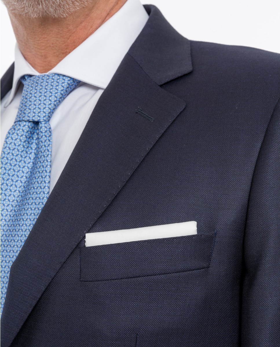 Blazer Regular de Grão em Azul-escuro Azul-marinho-3