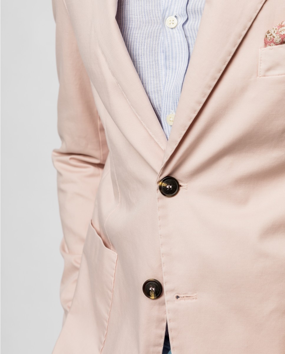 Blazer Soft Slim Liso em Rosa-claro Rosa-4