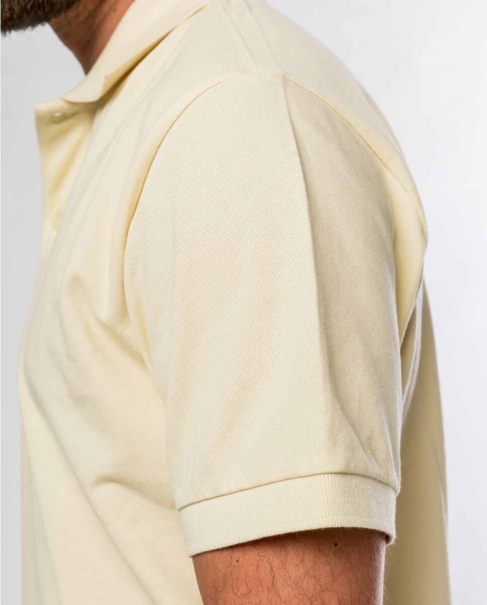 Polo Piqué em Amarelo-claro Amarelo-5