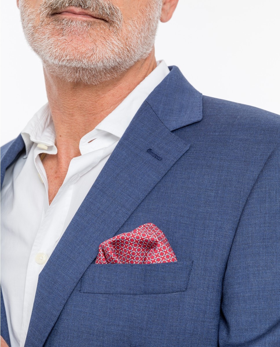 Blazer Regular Liso em Azul-escuro Azul-marinho-3