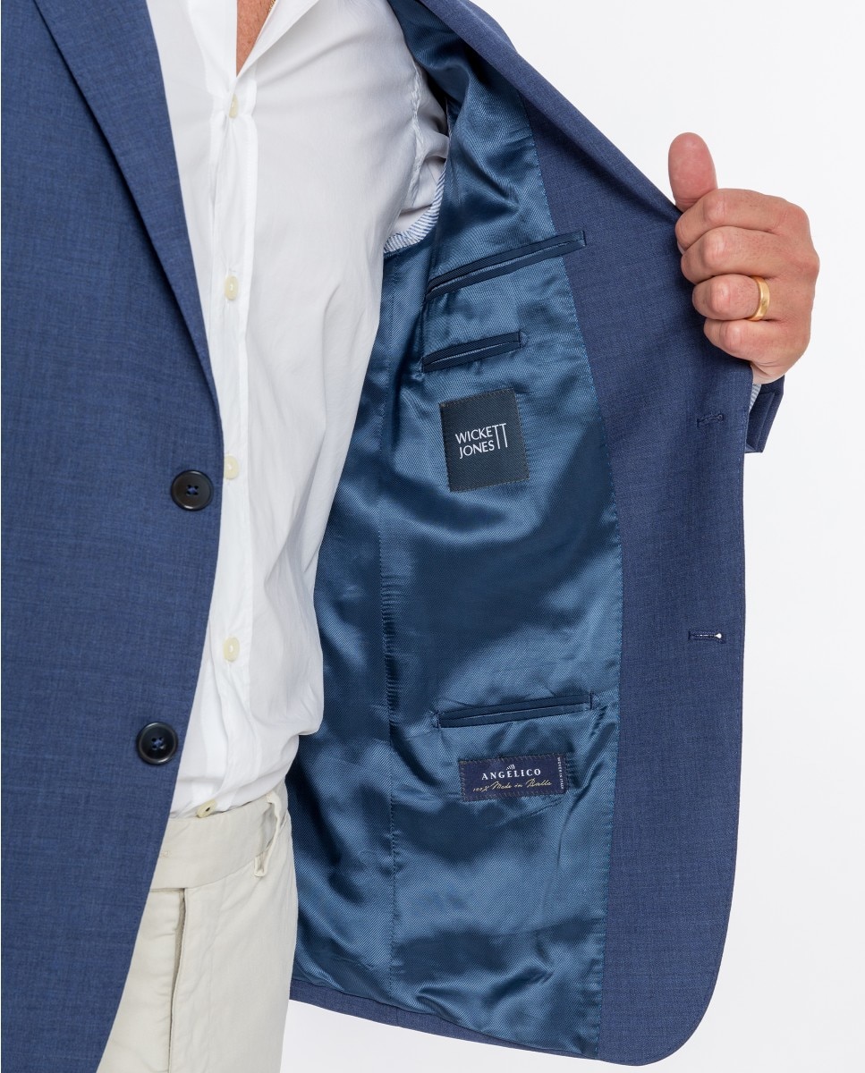 Blazer Regular Liso em Azul-escuro Azul-marinho-4