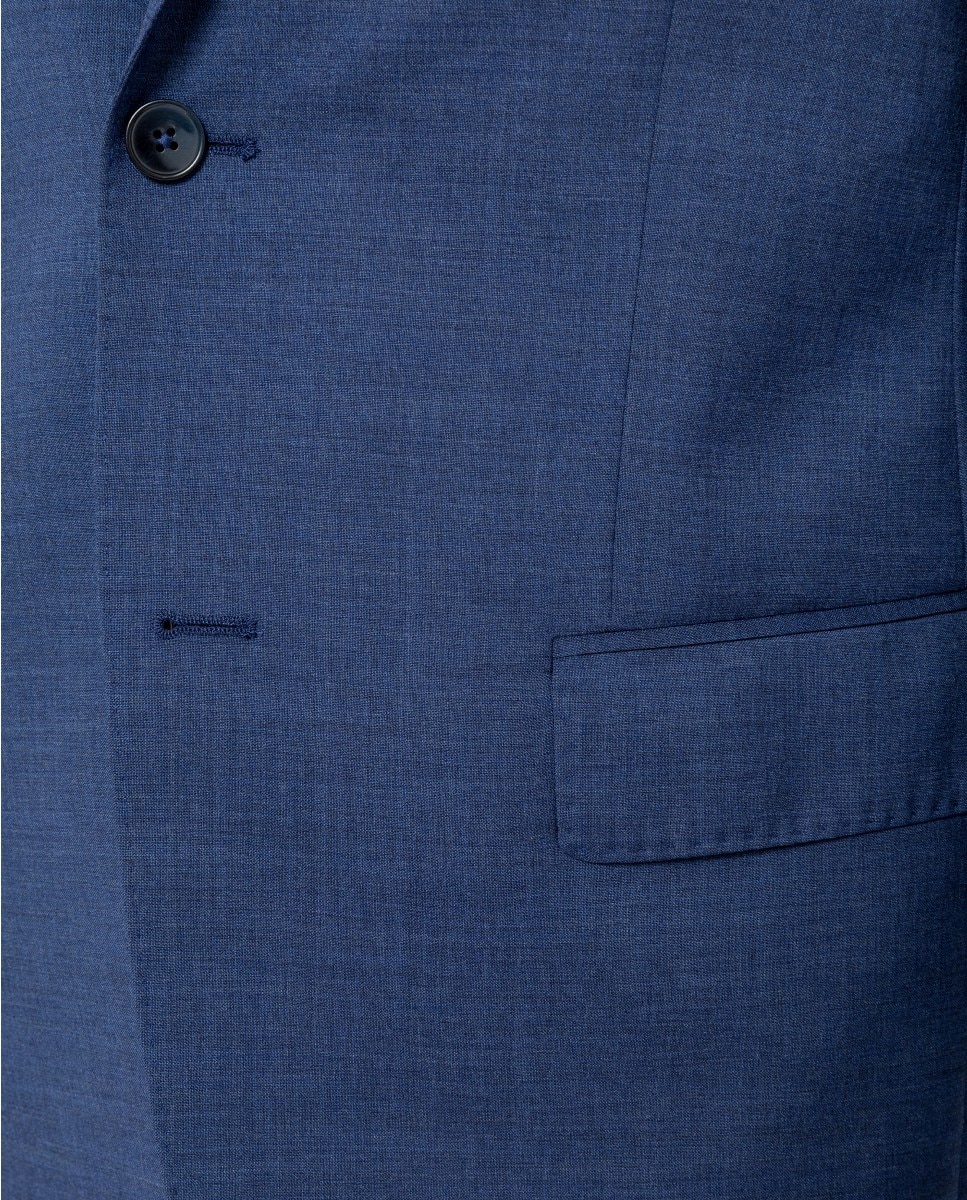 Blazer Regular Liso em Azul-escuro Azul-marinho-5