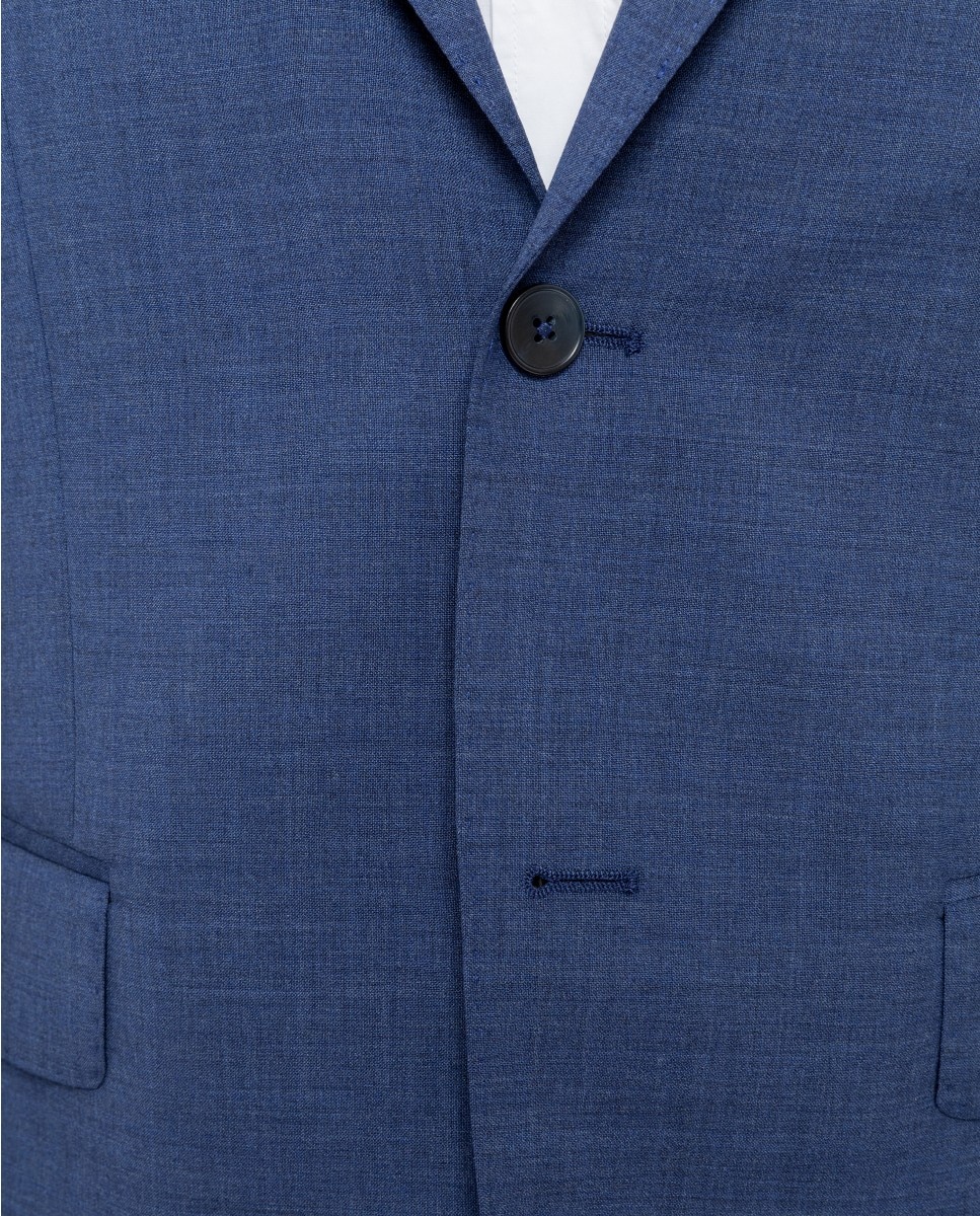 Blazer Regular Liso em Azul-escuro Azul-marinho-6