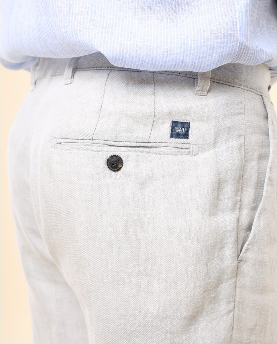 Calças Chino Regular em Cinzento-claro Cinzento-claro-4
