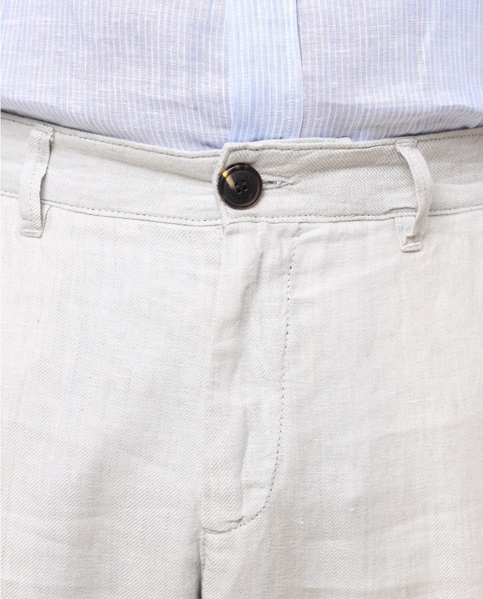 Calças Chino Regular em Cinzento-claro Cinzento-claro-5
