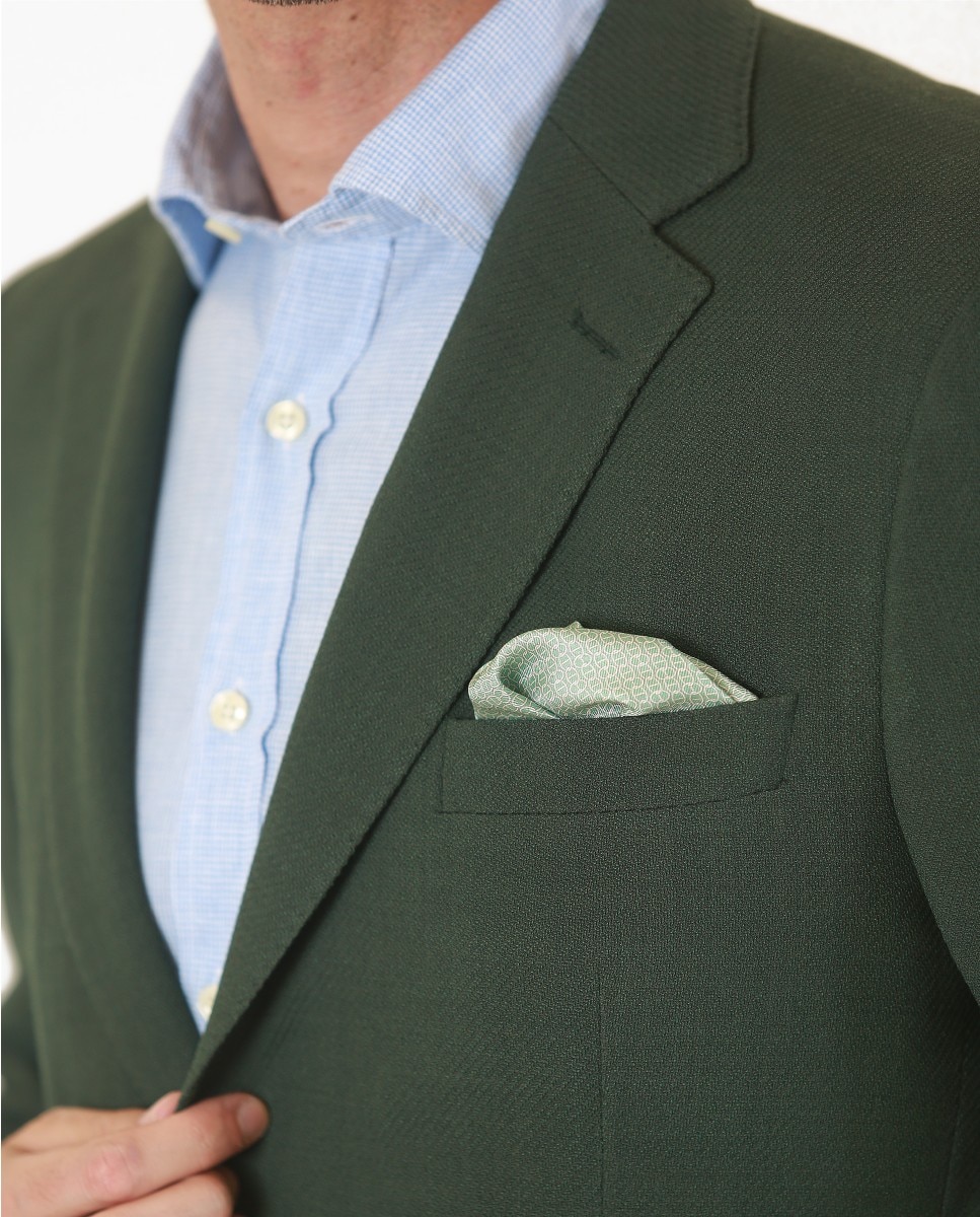 Blazer Regular Liso em Verde-escuro Verde-escuro-3