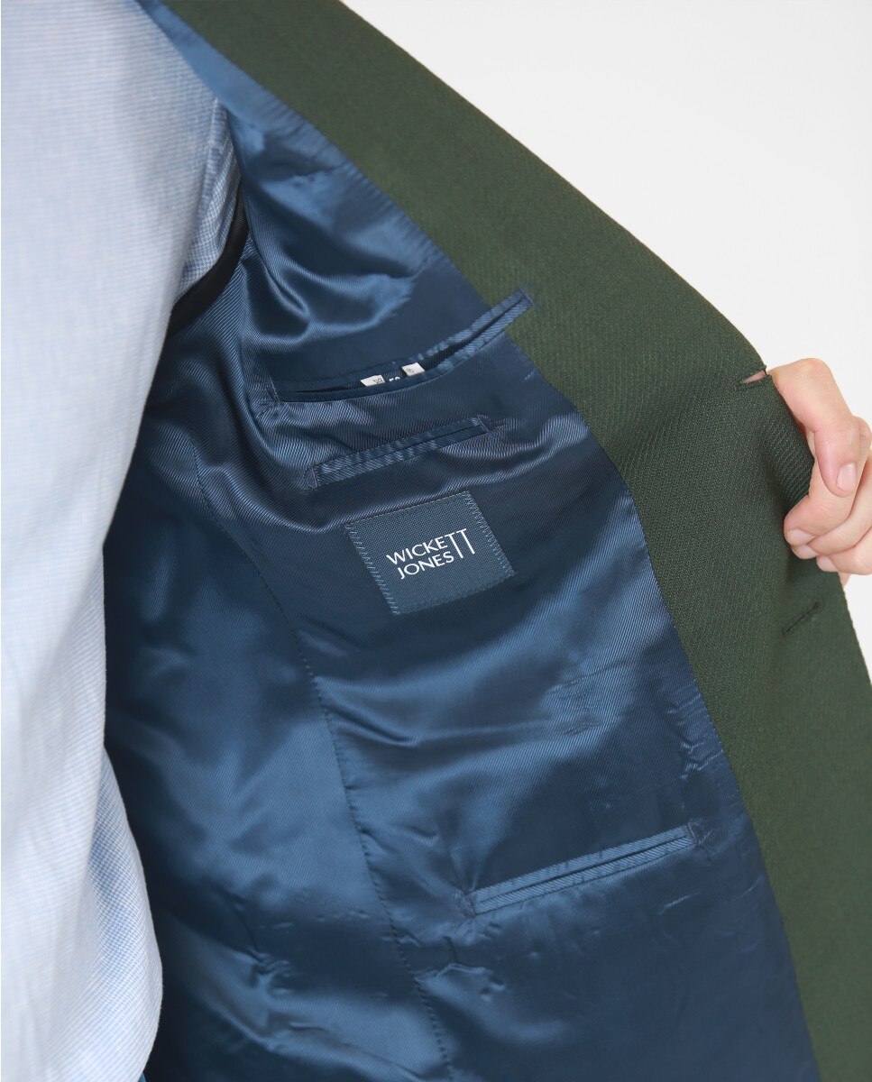 Blazer Regular Liso em Verde-escuro Verde-escuro-6