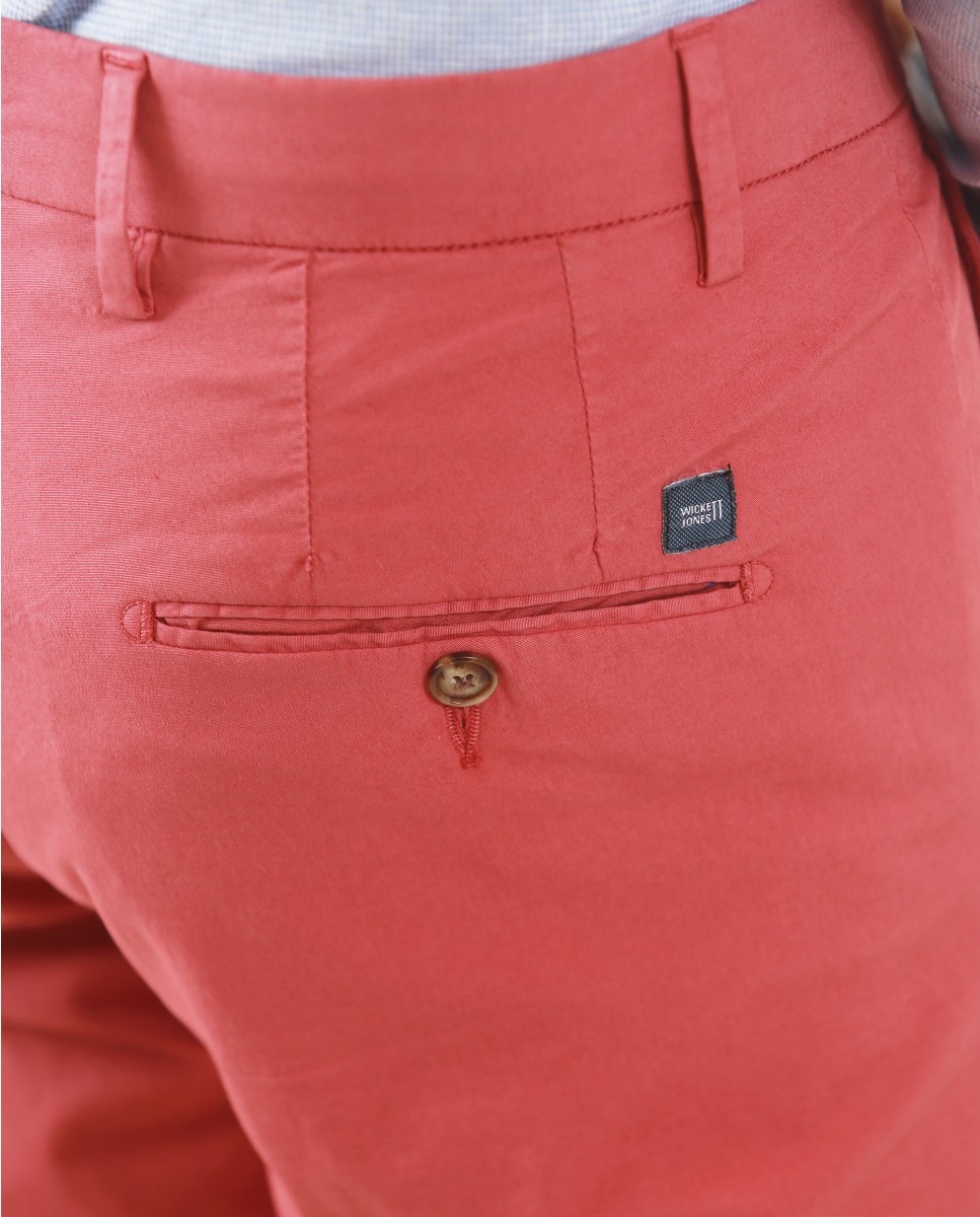 Calças Chino Soft Slim em Rosa-escuro Rosa-5