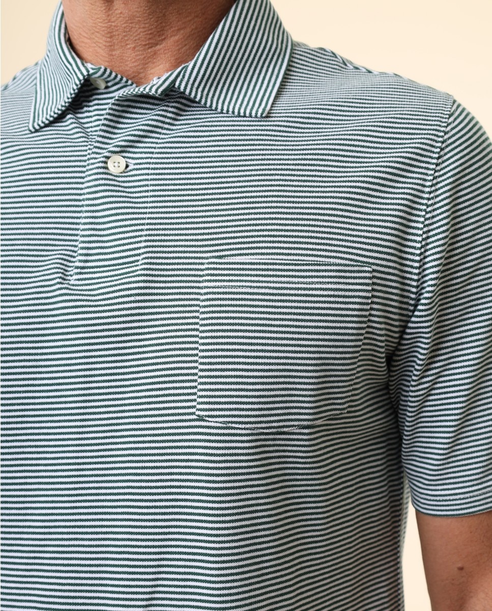 Polo Piqué em Verde-escuro Verde-escuro-5
