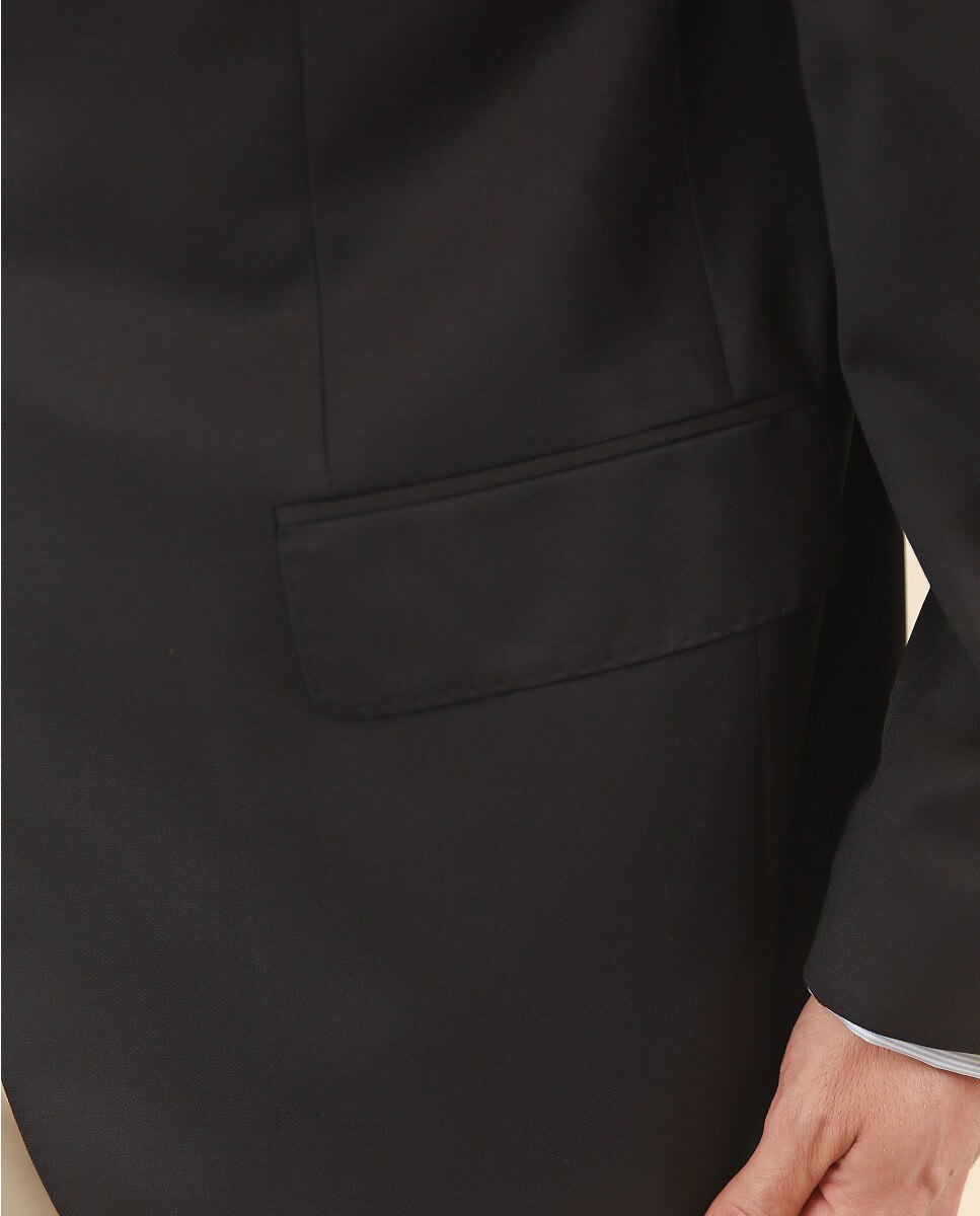 Blazer Regular Liso em Azul-escuro Azul-marinho-5