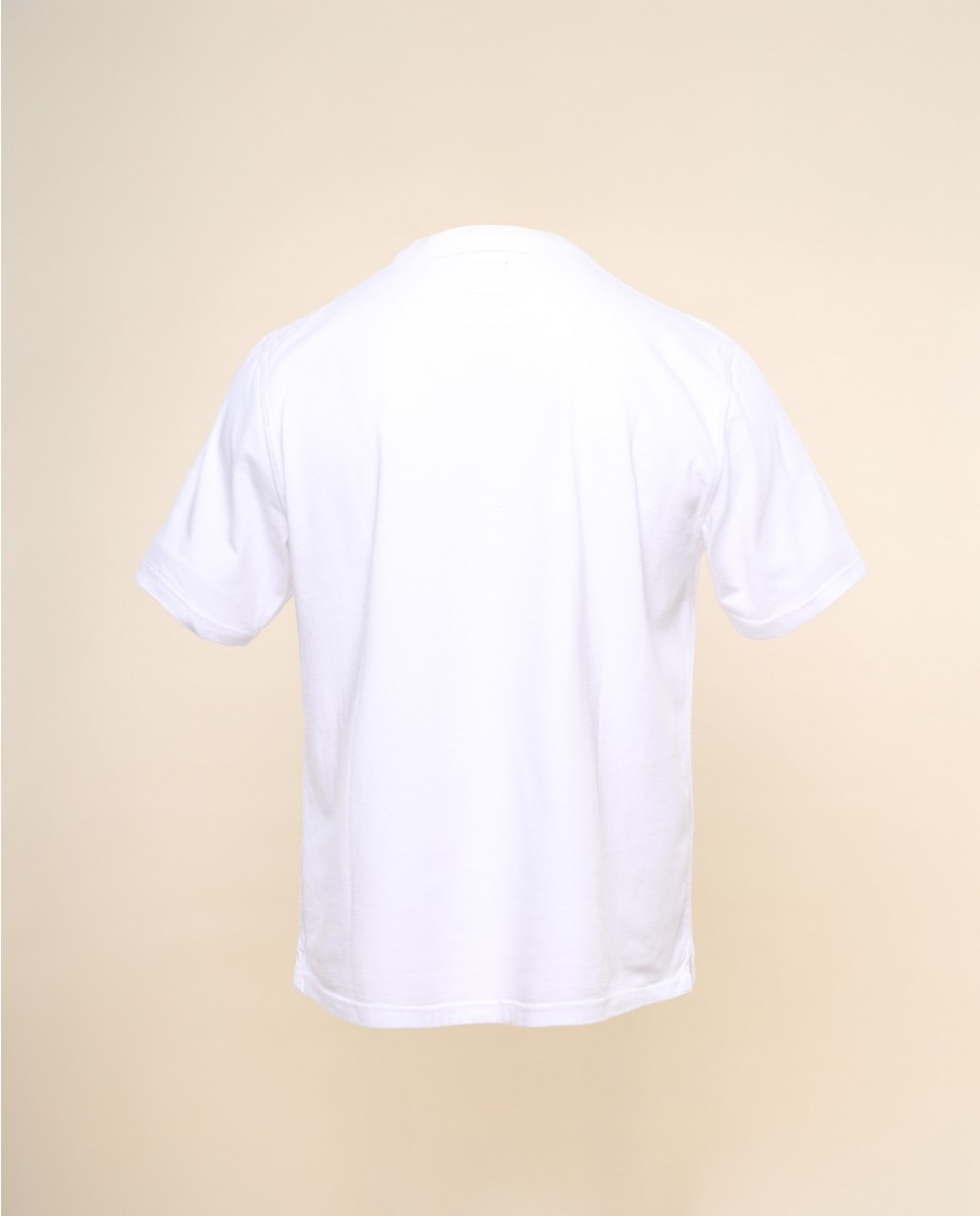 T-shirt em Algodão 100% em Branco Branco-2