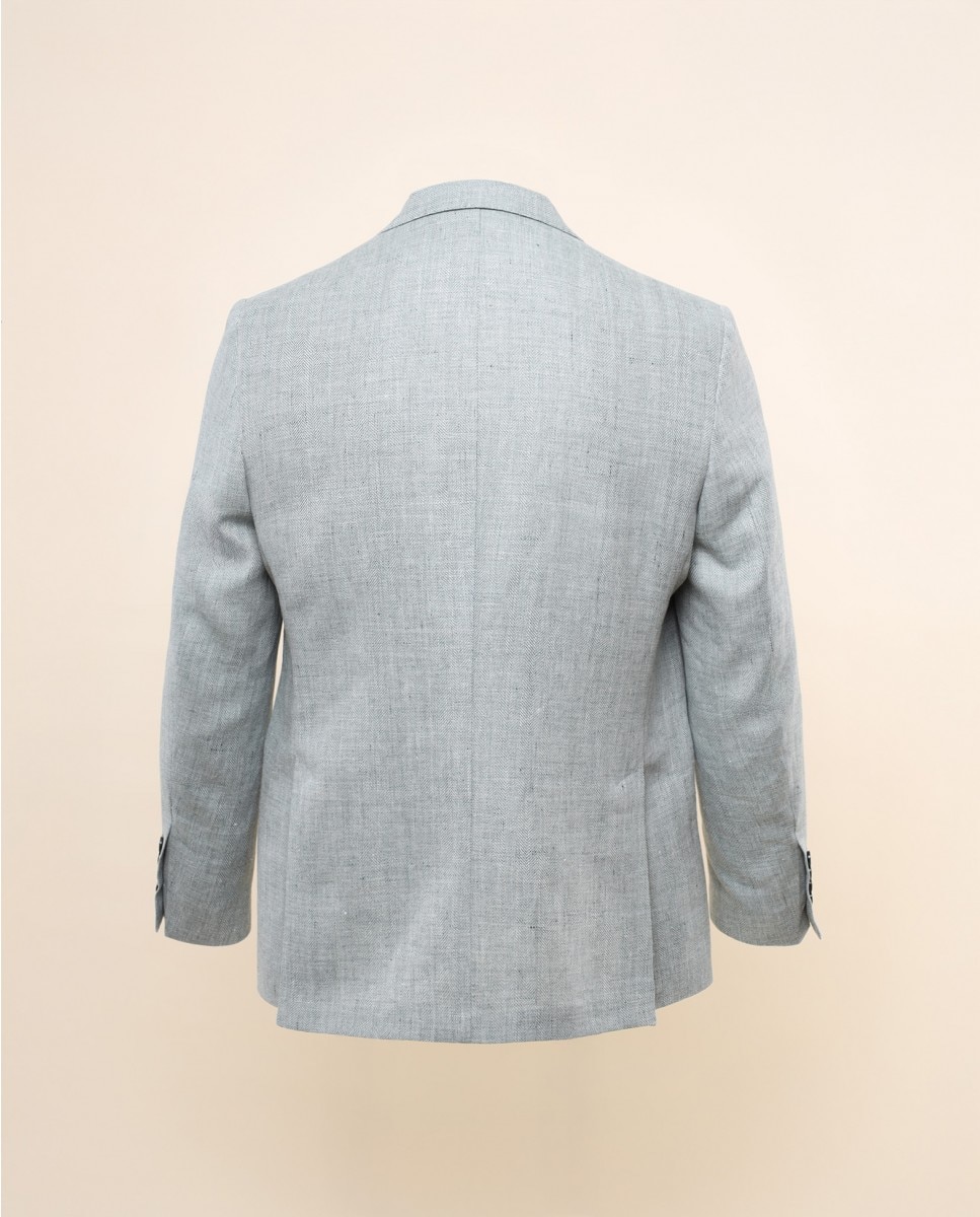 Blazer Regular em Espiga em Verde-claro Verde-claro-2