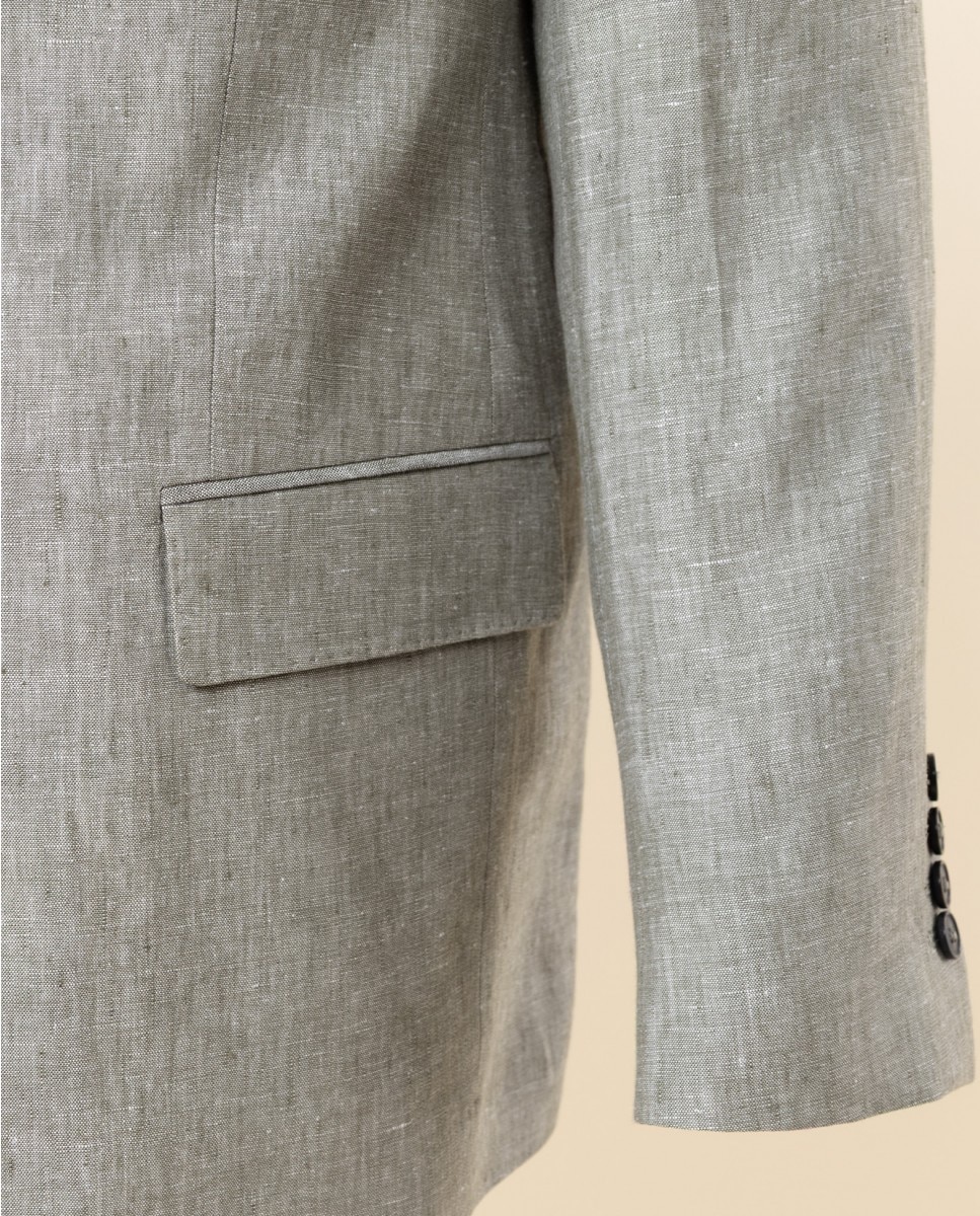 Blazer Regular Liso em Verde Verde-4