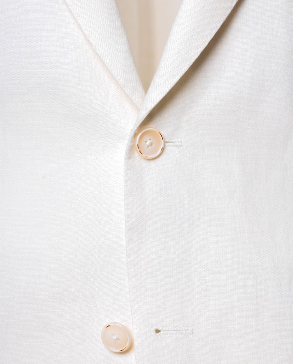 Blazer Regular Liso em Branco Branco-5