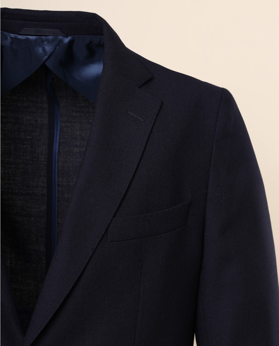 Blazer Regular Liso em Azul-escuro Azul-marinho-3