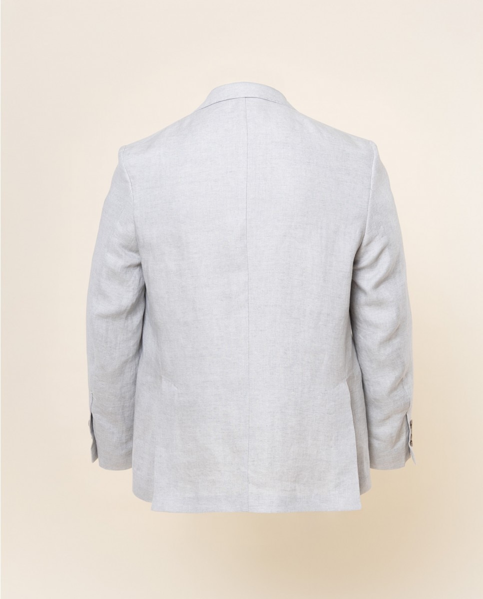 Blazer Regular de Grão em Cinzento-claro Cinzento-claro-2