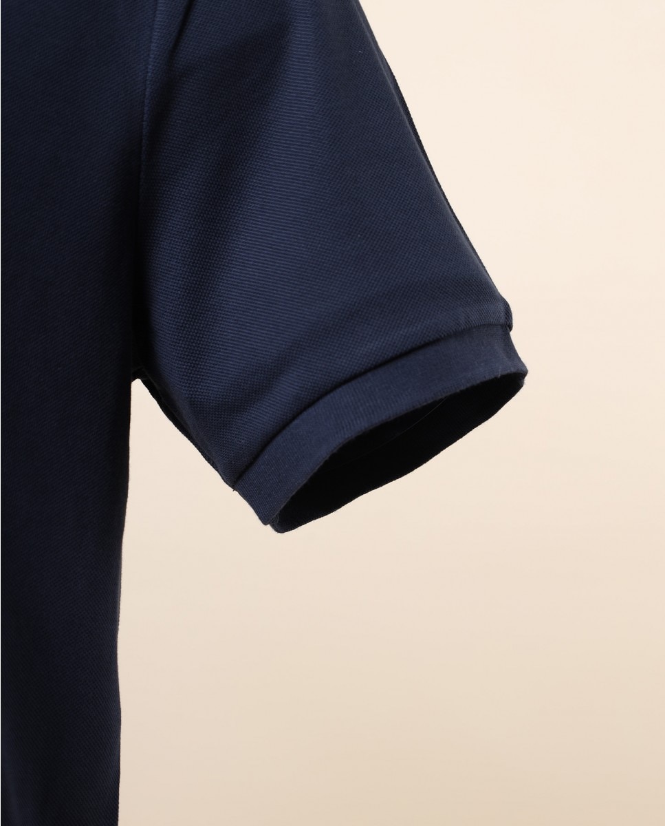 Polo Piqué em Azul-escuro Azul-marinho-4
