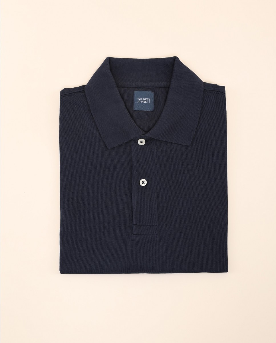 Polo Piqué em Azul-escuro Azul-marinho-6