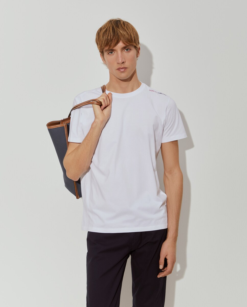 T-shirt Básica em Algodão Branco-1