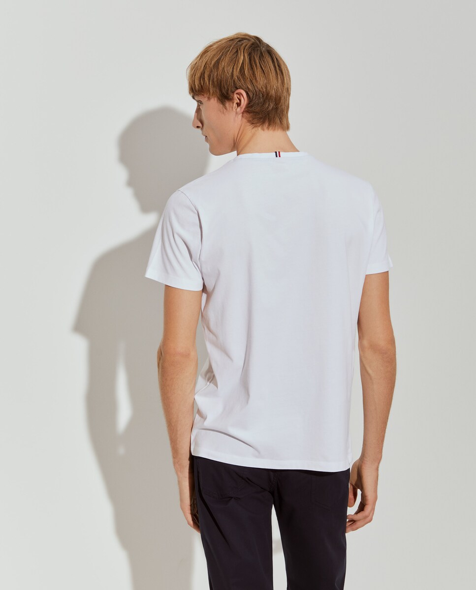 T-shirt Básica em Algodão Branco-3